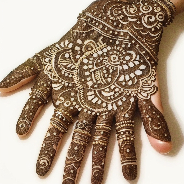Front Hand Simple Mehndi Designs