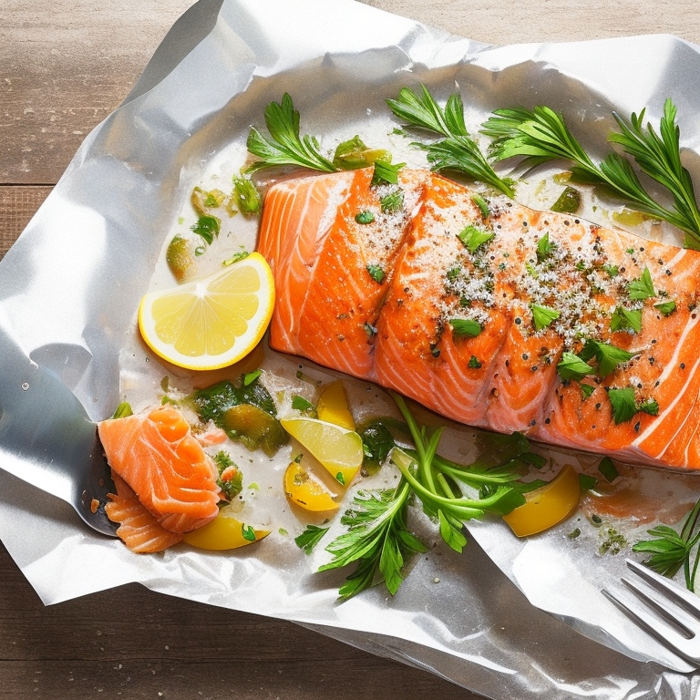 Foil Packet Salmon with Herbs