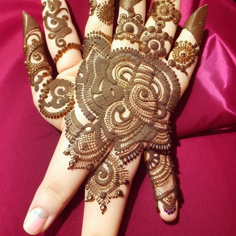 Front Hand Simple Mehndi Designs