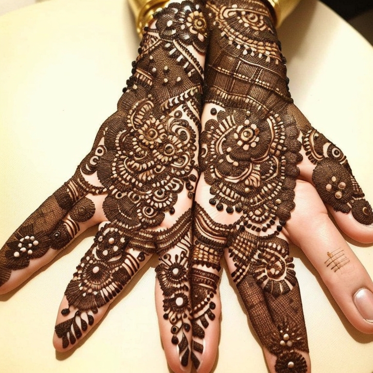 Front Hand Simple Mehndi Designs