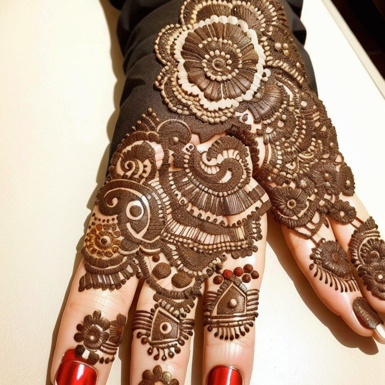 Front Hand Simple Mehndi Designs