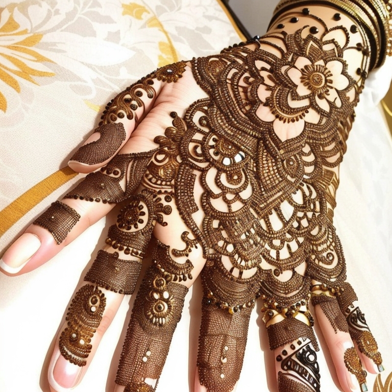 Front Hand Simple Mehndi Designs