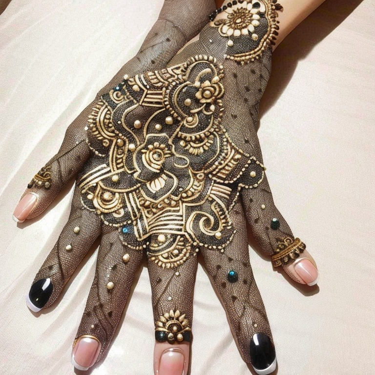 Front Hand Simple Mehndi Designs