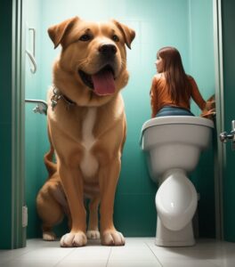 10 reasons why dogs follow you to the bathroom